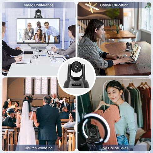 كاميرا مؤتمرات من سلسلة Tenveo NV (USB-HDMI-SDI) كاميرا ويب عالية الدقة بتكبير بصري 10x لعقد مؤتمرات الفيديو Skape/Zoom، البث المباشر على YouTube/Twitch (NV20A) in Kuwait