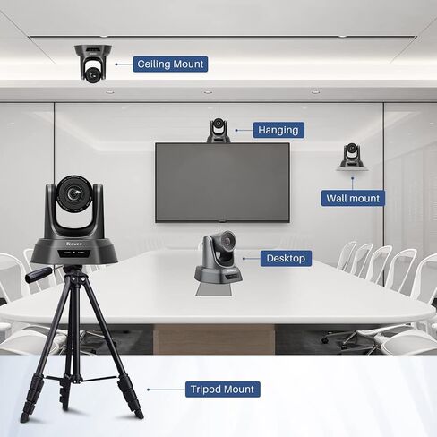 كاميرا مؤتمرات من سلسلة Tenveo NV (USB-HDMI-SDI) كاميرا ويب عالية الدقة بتكبير بصري 10x لعقد مؤتمرات الفيديو Skape/Zoom، البث المباشر على YouTube/Twitch (NV20A) in Kuwait