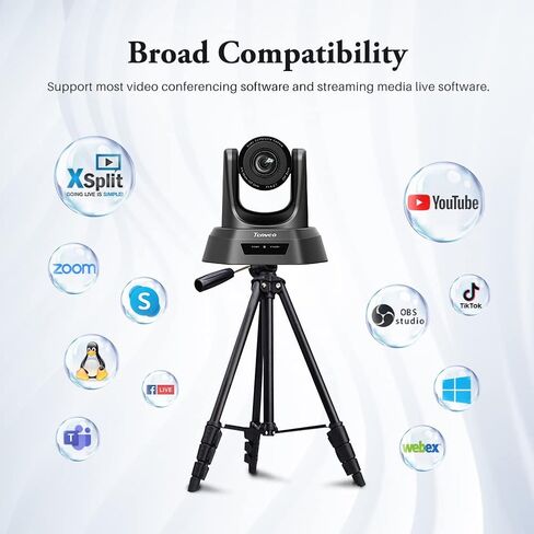 كاميرا مؤتمرات من سلسلة Tenveo NV (USB-HDMI-SDI) كاميرا ويب عالية الدقة بتكبير بصري 10x لعقد مؤتمرات الفيديو Skape/Zoom، البث المباشر على YouTube/Twitch (NV20A) in Kuwait