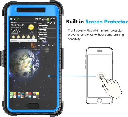 Njjex Galaxy J3 Orbit Case, for Samsung J3 2018/J3 Eclipse 2/J3 Achieve/Express Prime 3/Amp Prime 3/J3 Prime 2/J3 Emerge/J3 V 3rd Gen/J3 Aura/J3 Star Case, Holster Swivel Belt Clip Phone Cover - Grey in Saudi Arabia