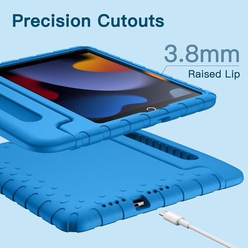 JETech Kids Case for iPad 10.2 Inch (9th/8th/7th Generation, 2021/2020/2019), iPad Air 3 10.5 (3rd Gen, 2019) and iPad Pro 10.5 2017, Shockproof Lightweight Tablet Cover with Handle Stand (Purple) in Saudi Arabia
