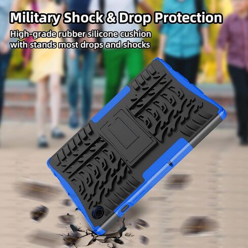 حافظة ROISKIN لجهاز Galaxy Tab A8 10.5 للأطفال والبنات والأولاد، موديل SM-X200 X205 X207 حافظة كمبيوتر لوحي مع مسند كتف دوار 360 درجة وحزام كتف وقبضة يد 3 طبقات حافظة متينة مقاومة للصدمات in Kuwait