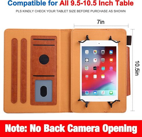 حافظة كمبيوتر لوحي مقاس 9.5-10.5 بوصة، غطاء كمبيوتر لوحي Android عالمي مقاس 9.5 10 10.1 بوصة، حافظة حامل عرض متعدد الزوايا للكمبيوتر اللوحي مقاس 9.5-10.5 بوصة، سماوي in Kuwait