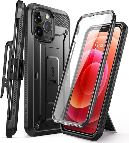 حافظة سلسلة SUPCASE Unicorn Beetle Pro لهاتف iPhone 13 Pro (إصدار 2021) مقاس 6.1 بوصة، واقي شاشة مدمج لكامل الجسم (أزرق سماوي) in Kuwait