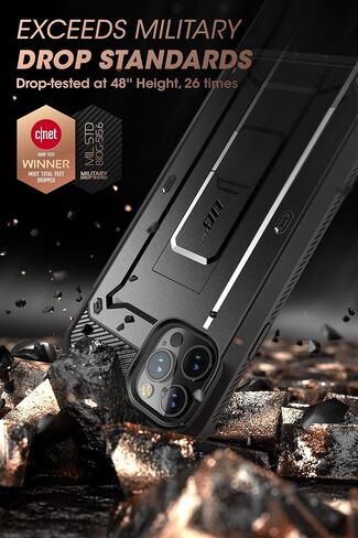 حافظة سلسلة SUPCASE Unicorn Beetle Pro لهاتف iPhone 13 Pro (إصدار 2021) مقاس 6.1 بوصة، واقي شاشة مدمج لكامل الجسم (أزرق سماوي) in Kuwait