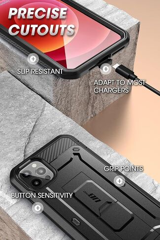 حافظة سلسلة SUPCASE Unicorn Beetle Pro لهاتف iPhone 13 Pro (إصدار 2021) مقاس 6.1 بوصة، واقي شاشة مدمج لكامل الجسم (أزرق سماوي) in Kuwait