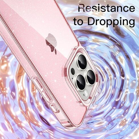JETech Glitter Case for iPhone 15 Pro Max 6.7-Inch, Bling Sparkle Shockproof Phone Bumper Cover, Cute Sparkly for Women and Girls (Light Purple) in Kuwait