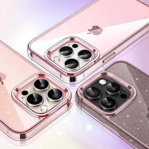 JETech Glitter Case for iPhone 15 Pro Max 6.7-Inch, Bling Sparkle Shockproof Phone Bumper Cover, Cute Sparkly for Women and Girls (Light Purple) in Kuwait