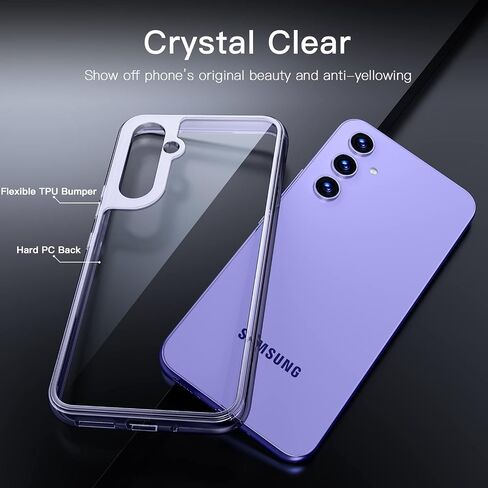 JETech 2 in 1 Case for Samsung Galaxy A54 5G 6.4-Inch with 2-Pack Screen Protector, Tempered Glass Film, Shockproof Bumper Phone Protective Cover Clear Back (Black) in Saudi Arabia