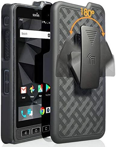 سلسلة Nakedcellphone Combo المتوافقة مع حافظة هاتف Sonim XP8، غطاء صلب بمسند مع مشبك حزام [دوار/سقاطة] لجهاز XP8800 - وردي ذهبي وردي in Kuwait