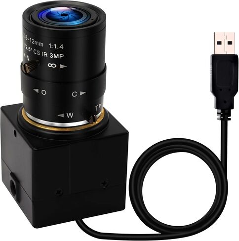 كاميرا ويب IFWATER USB كاميرا ويب 5 ميجابكسل مع وحدة كاميرا بعدسة 100 درجة بدون تشويه لكاميرا Raspberry Pi UVC USB2.0 لوحة كاميرا ويب Lightburn للفيديو التوصيل والتشغيل لنظام التشغيل Windows وLinux وAndroid وMac OS in Kuwait