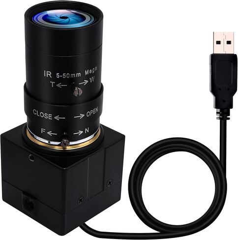 كاميرا ويب IFWATER USB كاميرا ويب 5 ميجابكسل مع وحدة كاميرا بعدسة 100 درجة بدون تشويه لكاميرا Raspberry Pi UVC USB2.0 لوحة كاميرا ويب Lightburn للفيديو التوصيل والتشغيل لنظام التشغيل Windows وLinux وAndroid وMac OS in Kuwait