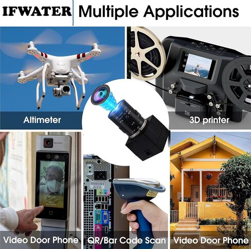 كاميرا ويب IFWATER USB كاميرا ويب 5 ميجابكسل مع وحدة كاميرا بعدسة 100 درجة بدون تشويه لكاميرا Raspberry Pi UVC USB2.0 لوحة كاميرا ويب Lightburn للفيديو التوصيل والتشغيل لنظام التشغيل Windows وLinux وAndroid وMac OS in Kuwait