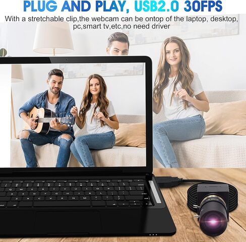 كاميرا ويب IFWATER USB كاميرا ويب 5 ميجابكسل مع وحدة كاميرا بعدسة 100 درجة بدون تشويه لكاميرا Raspberry Pi UVC USB2.0 لوحة كاميرا ويب Lightburn للفيديو التوصيل والتشغيل لنظام التشغيل Windows وLinux وAndroid وMac OS in Kuwait