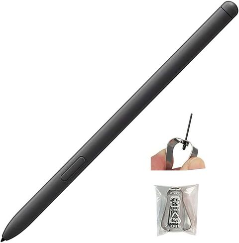 بديل قلم BSDTECH Galaxy Tab S8 S لجهاز Samsung Galaxy S8/S8 Plus/S8 Ultra (EJ-PT870BJEGUJ) قلم اللمس (بدون بلوتوث) + نصائح (أسود) in Kuwait