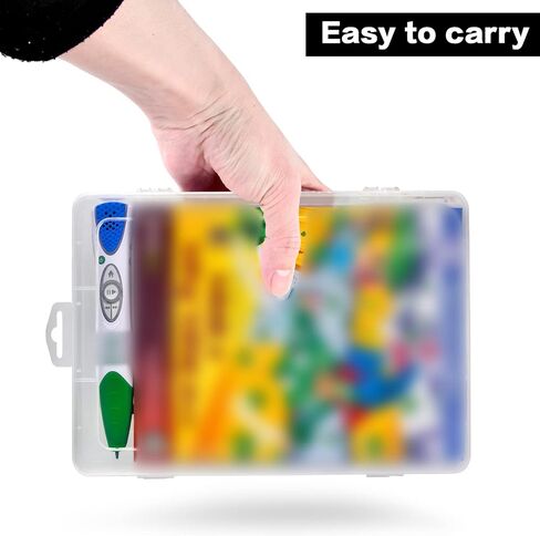 حافظة متوافقة مع نظام Leapfrog LeapReader LearnTo Read 5 كتاب، حزمة 10 كتاب، صندوق يناسب أيضًا تعلم القراءة، السعة 1، 2 كابل USB (الحافظة فقط in Kuwait