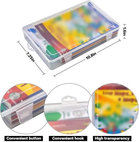 حافظة متوافقة مع نظام Leapfrog LeapReader LearnTo Read 5 كتاب، حزمة 10 كتاب، صندوق يناسب أيضًا تعلم القراءة، السعة 1، 2 كابل USB (الحافظة فقط in Kuwait