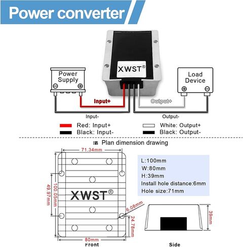 DC DC Stabilizer 9V-36V to 24V Boost Buck Converter 20A 360W Waterproof Power Supply Auto Step Up Down Voltage Regulator 24V Volt Transformer Module in Kuwait