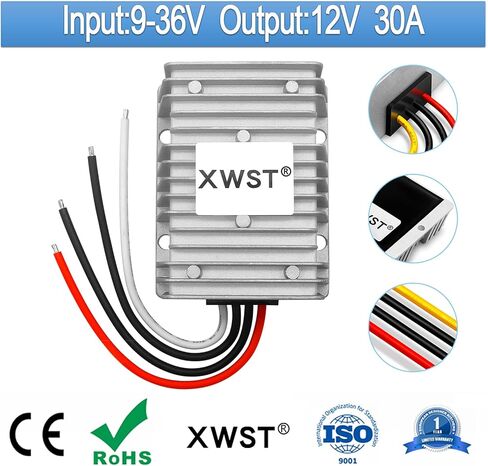 DC DC Stabilizer 9V-36V to 24V Boost Buck Converter 20A 360W Waterproof Power Supply Auto Step Up Down Voltage Regulator 24V Volt Transformer Module in Kuwait