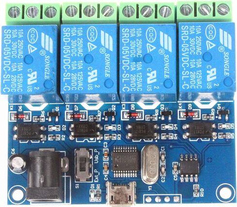 NOYITO 4-Channel Micro USB Relay Module USB Smart Control Switch USB Intelligent Control Switch in Saudi Arabia