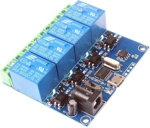NOYITO 4-Channel Micro USB Relay Module USB Smart Control Switch USB Intelligent Control Switch in Saudi Arabia