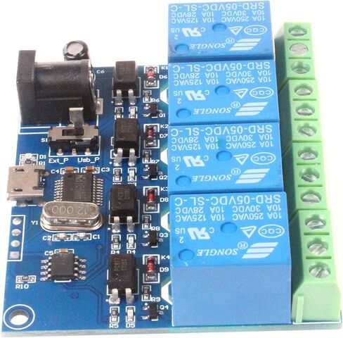 NOYITO 4-Channel Micro USB Relay Module USB Smart Control Switch USB Intelligent Control Switch in Saudi Arabia