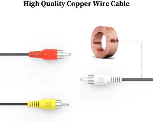 ELECTOP 4 Pin S-Video to 3 Male RCA Composite Video Cable 1.45M(4.75FT) in Saudi Arabia