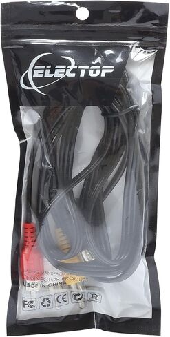 ELECTOP 4 Pin S-Video to 3 Male RCA Composite Video Cable 1.45M(4.75FT) in Saudi Arabia
