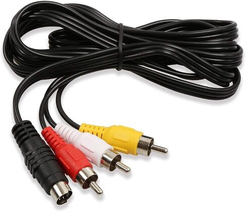 ELECTOP 4 Pin S-Video to 3 Male RCA Composite Video Cable 1.45M(4.75FT) in Saudi Arabia