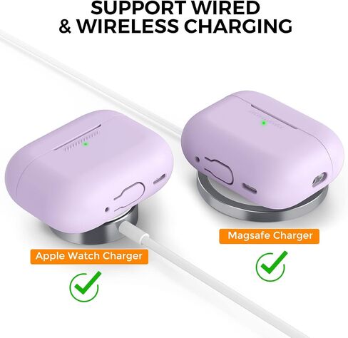 غطاء حماية من السيليكون من AHASTYLE AirPods Pro 2 [مصباح LED أمامي مرئي] متوافق مع AirPods Pro الجيل الثاني (أسود) in Saudi Arabia