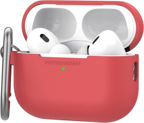 AHASTYLE AirPods Pro 2 Case Silicone Protective Cover [Front LED Visible] Compatible with AirPods Pro 2nd Generation (Black) in Kuwait