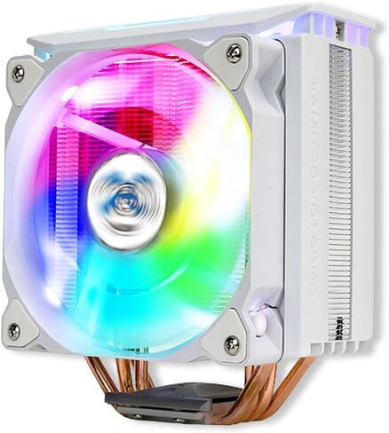 مبرد هواء وحدة المعالجة المركزية Zalman 10X Optima-II RGB - فائق الهدوء 120 مم RGB - Intel LGA2066/2011-V3/2011/1200/115X/1366، أنابيب حرارة نحاسية AMD AM4/AM3+/AM3-4 - 180 وات TDP - 1500 دورة في الدقيقة، أبيض in Kuwait