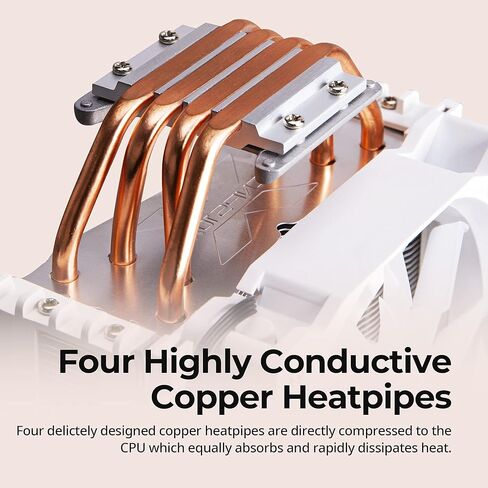 مبرد هواء وحدة المعالجة المركزية Zalman 10X Optima-II RGB - فائق الهدوء 120 مم RGB - Intel LGA2066/2011-V3/2011/1200/115X/1366، أنابيب حرارة نحاسية AMD AM4/AM3+/AM3-4 - 180 وات TDP - 1500 دورة في الدقيقة، أبيض in Kuwait