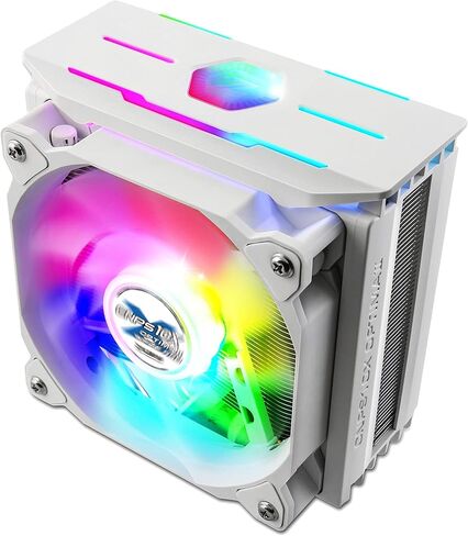 مبرد هواء وحدة المعالجة المركزية Zalman 10X Optima-II RGB - فائق الهدوء 120 مم RGB - Intel LGA2066/2011-V3/2011/1200/115X/1366، أنابيب حرارة نحاسية AMD AM4/AM3+/AM3-4 - 180 وات TDP - 1500 دورة في الدقيقة، أبيض in Kuwait