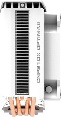 مبرد هواء وحدة المعالجة المركزية Zalman 10X Optima-II RGB - فائق الهدوء 120 مم RGB - Intel LGA2066/2011-V3/2011/1200/115X/1366، أنابيب حرارة نحاسية AMD AM4/AM3+/AM3-4 - 180 وات TDP - 1500 دورة في الدقيقة، أبيض in Kuwait