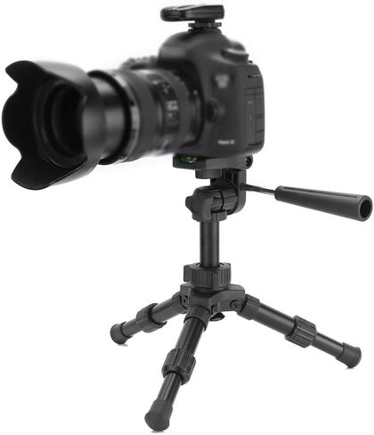 حامل ثلاثي القوائم صغير الحجم قابل للتمدد يوضع على سطح الطاولة مناسب للسفر مع مستويات مزدوجة مناسب لكاميرا نيكون دي اس ال ار in Kuwait