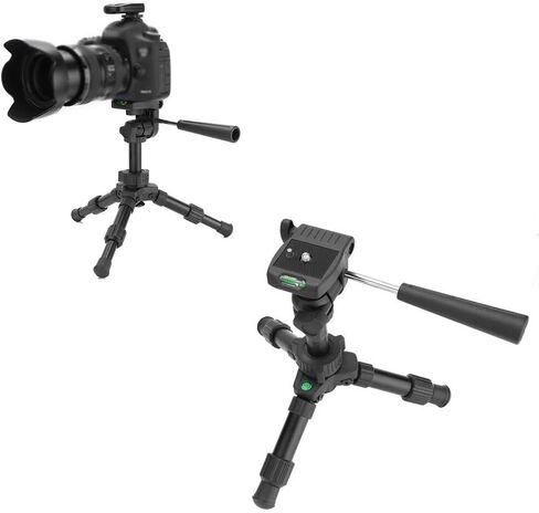 حامل ثلاثي القوائم صغير الحجم قابل للتمدد يوضع على سطح الطاولة مناسب للسفر مع مستويات مزدوجة مناسب لكاميرا نيكون دي اس ال ار in Kuwait