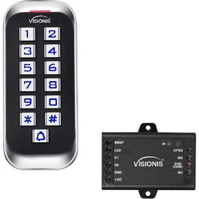 Visionis VIS-3005 التحكم في الوصول داخلي + خارجي مصنف IP68 لوحة مفاتيح معدنية مضادة للتخريب + قارئ مستقل مع وحدة تحكم صغيرة + Wiegand 26، تصميم نحيف، بدون برامج، بطاقات EM، 1000 مستخدم in Kuwait