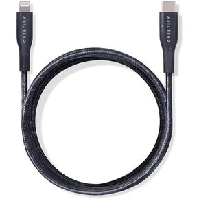 CASETiFY Powerthru USB-C to Lightning Cable (2m/6.6ft) - Black in Saudi Arabia