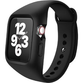 سوار رياضي SURITCH متوافق مع ساعة Apple 41 مم 40 مم 44 مم 45 مم، حزام بديل من السيليكون الناعم مع جراب لساعة iWatch SE/8/7/6/5/4 للنساء والرجال