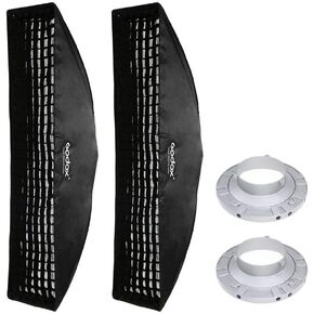 Godox 12G / 30x120cm Strip Beehive Honeycomb Grid Softbox with Bowens Mount Speedring for Studio Flash Strobe Lighting [2-Pack] in Saudi Arabia