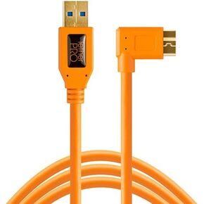 Tether Tools TetherPro USB 3.0 to Micro-B Right Angle Cable | for Fast Transfer and Connection Between Camera and Computer | Non-Reflective Black | 15 Feet (4.6 m) in Saudi Arabia