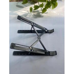 AOOF Laptop Stand N3 Folding Vertical Plastic Portable Lifting Desktop Cooling Base Bracket Black in Saudi Arabia