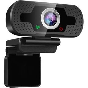 TELLUR Webcam Full HD, 1080p / 30fps, Automatic Correction in Low Light Conditions, Built-in Microphone, 85° Angle, Manual Focus, Cable 1.5 m, USB, Black in Kuwait