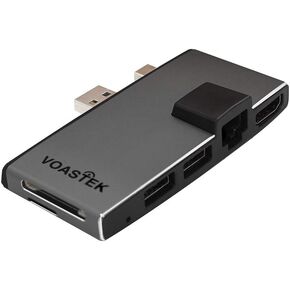 مايكروسوفت سيرفس برو هاب ، محول VOASTEK Surface Pro مع توسيع USB 3.0 ، ميني DP إلى 4K HDMI ، منفذ RJ45 LAN و SD/Micro SD فتحات بطاقة قارئ متوافق مع مايكروسوفت سيرفس برو 5 / برو 6 in Kuwait