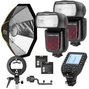 Flashpoint Zoom Li-ion 2 Speedlight Kit with R2 Pro MarkII Remote, EZ Softbox and Accessories for Nikon in Saudi Arabia