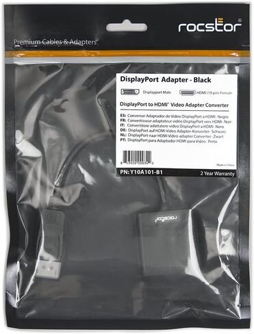 محول روكستور ديسبلاي بورت إلى اتش دي ام اي (Y10A101-B1) in Kuwait