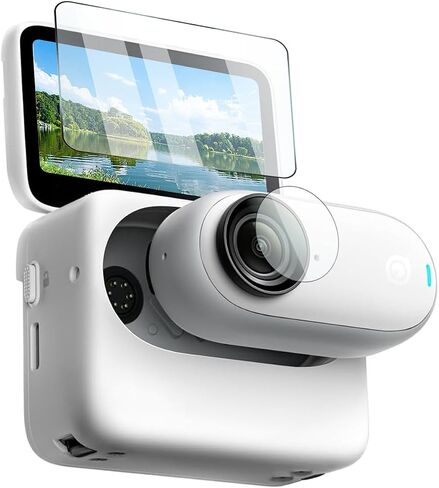 غطاء حافظة من السيليكون من SkingHong لهاتف Insta 360 GO3 لعدسة الكاميرا، مضاد للخدش وجلد واقي لملحقات Insta 3 6 0 GO3 للاستخدام الخارجي/السفر (غطاء سيليكون - أسود) in Kuwait