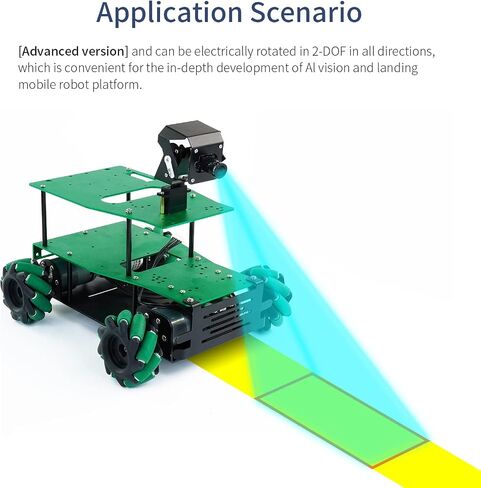 Yahboom Digital Servo 2DOF متعدد الزوايا التوجيه Gimbal كهربائي درجتين من الحرية كاميرا PTZ مع ضوء LED لسيارة روبوت DIY (2DOF Basic Ver) in Kuwait