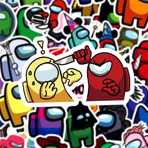 50 قطعة من ملصقات مغامرات رجل الفضاء بين Game Us لزجاجات المياه، ألعاب المراهقين والبنات البالغين، ملصقات فينيل مقاومة للماء لأجهزة الكمبيوتر المحمول، والهاتف، والدفتر المحمول، وملصق لوح التزلج Pegatinas Juguete in Kuwait